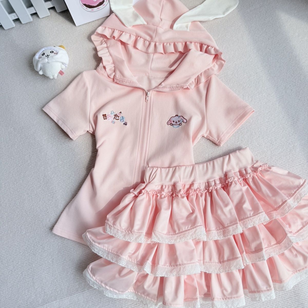 Streetwear Brand Y2K - Japanese Soft Girl Sweet Skirt Sets