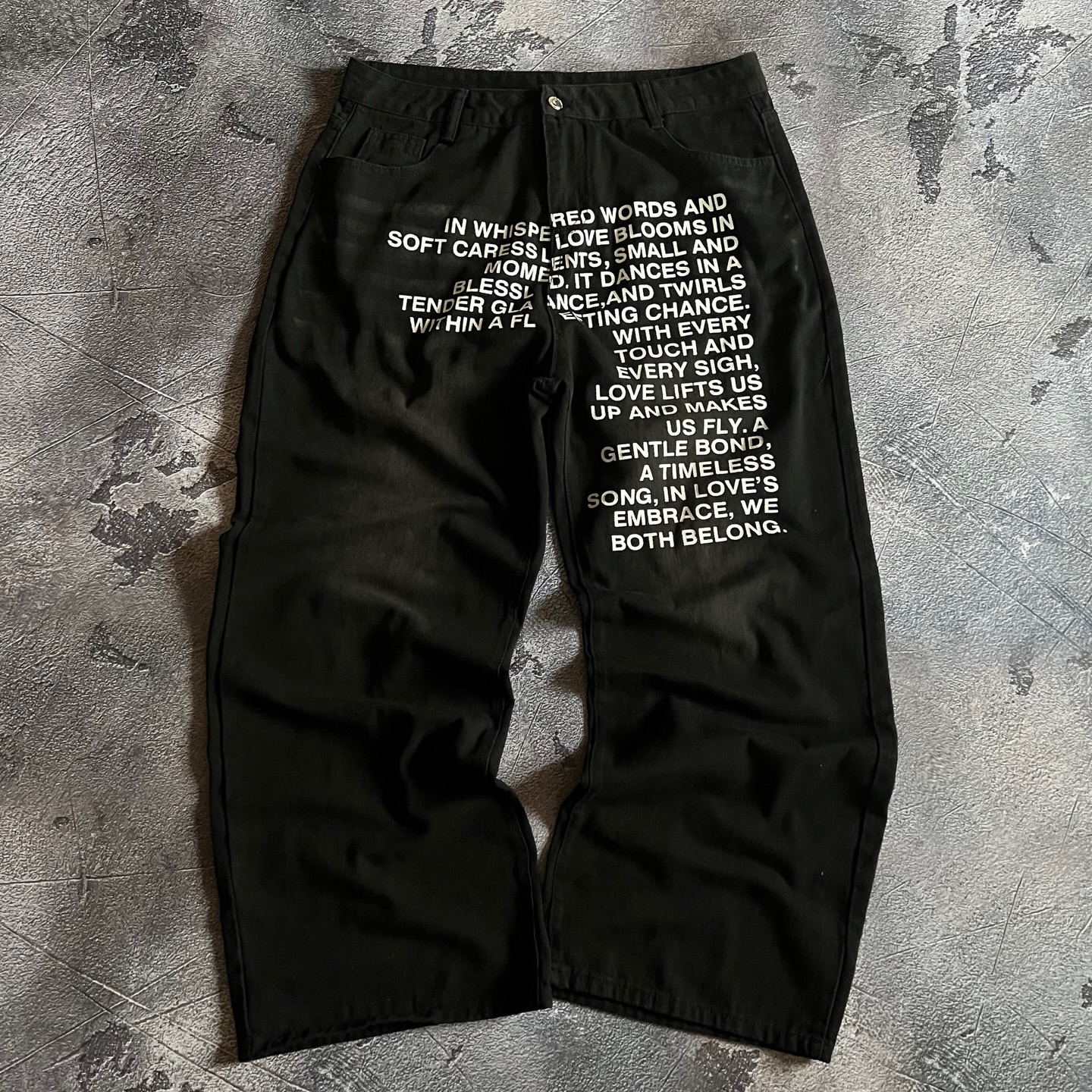 American Pattern Letter Jeans  – Streetwear Zipper recenzja i cena