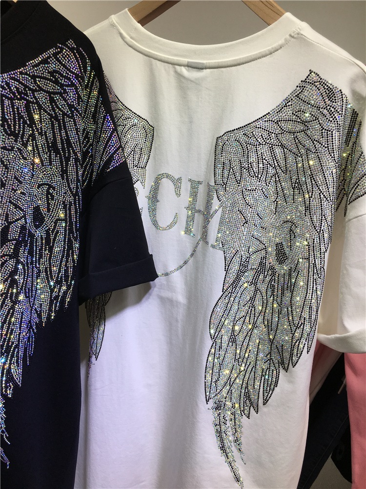 L-4XL Oversize Rhinestone Ange – Streetwear Clothing Brand recenzja i cena