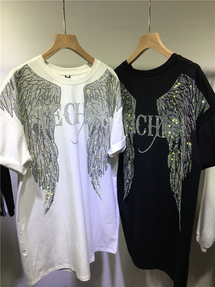 L-4XL Oversize Rhinestone Ange – Streetwear Clothing Brand recenzja i cena