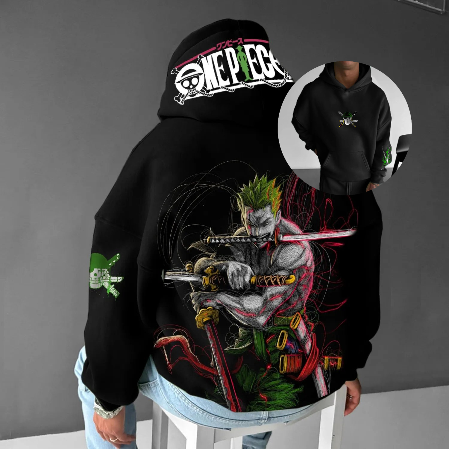 Anime One Piece Zoro Vintage O – Streetwear Brand Y2K recenzja i cena