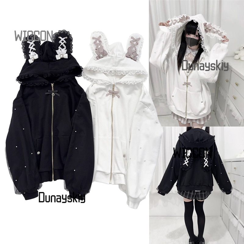 Jirai Kei Japanese Bunny Hoodi – Streetwear Brand Y2K recenzja i cena