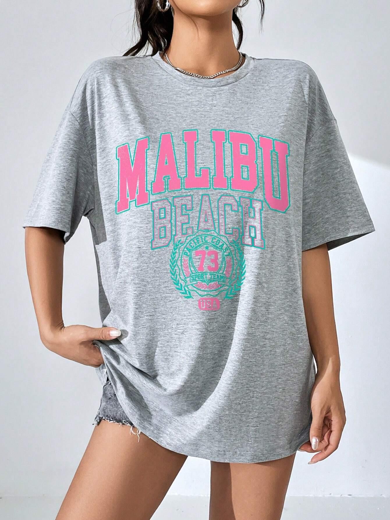 Malibu Beach Letter Print Prin – Streetwear Clothing Brand recenzja i cena