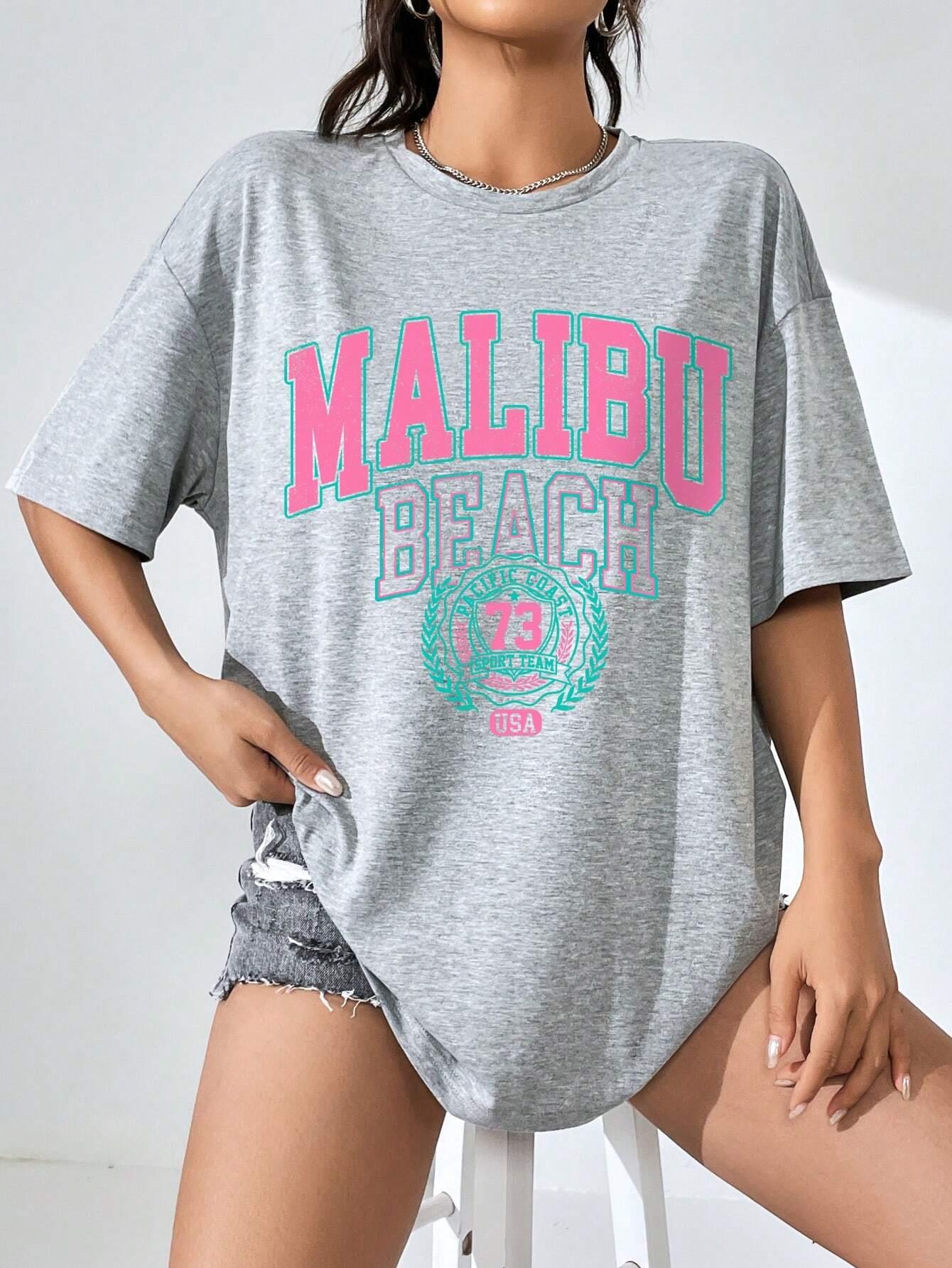 Malibu Beach Letter Print Prin – Streetwear Clothing Brand recenzja i cena