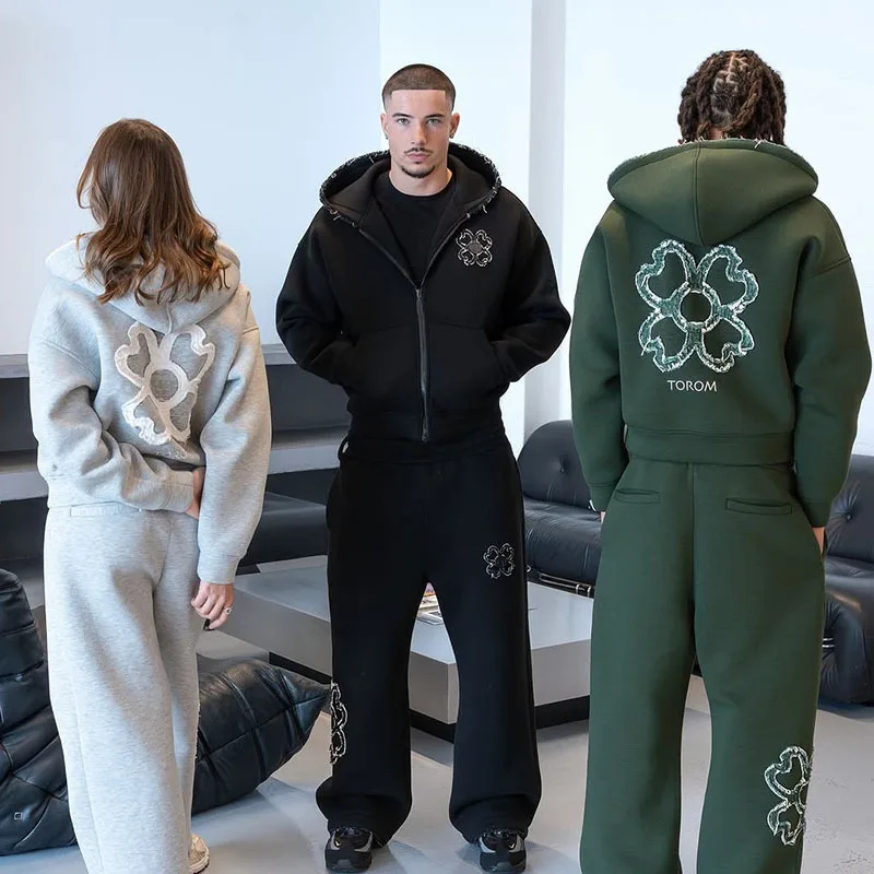Spring Autumn Oversized 4 Leaf – Streetwear Zipper recenzja i cena