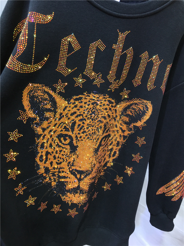 Leopard Rhinestones L-4XL Plus – Streetwear Clothing Brand recenzja i cena