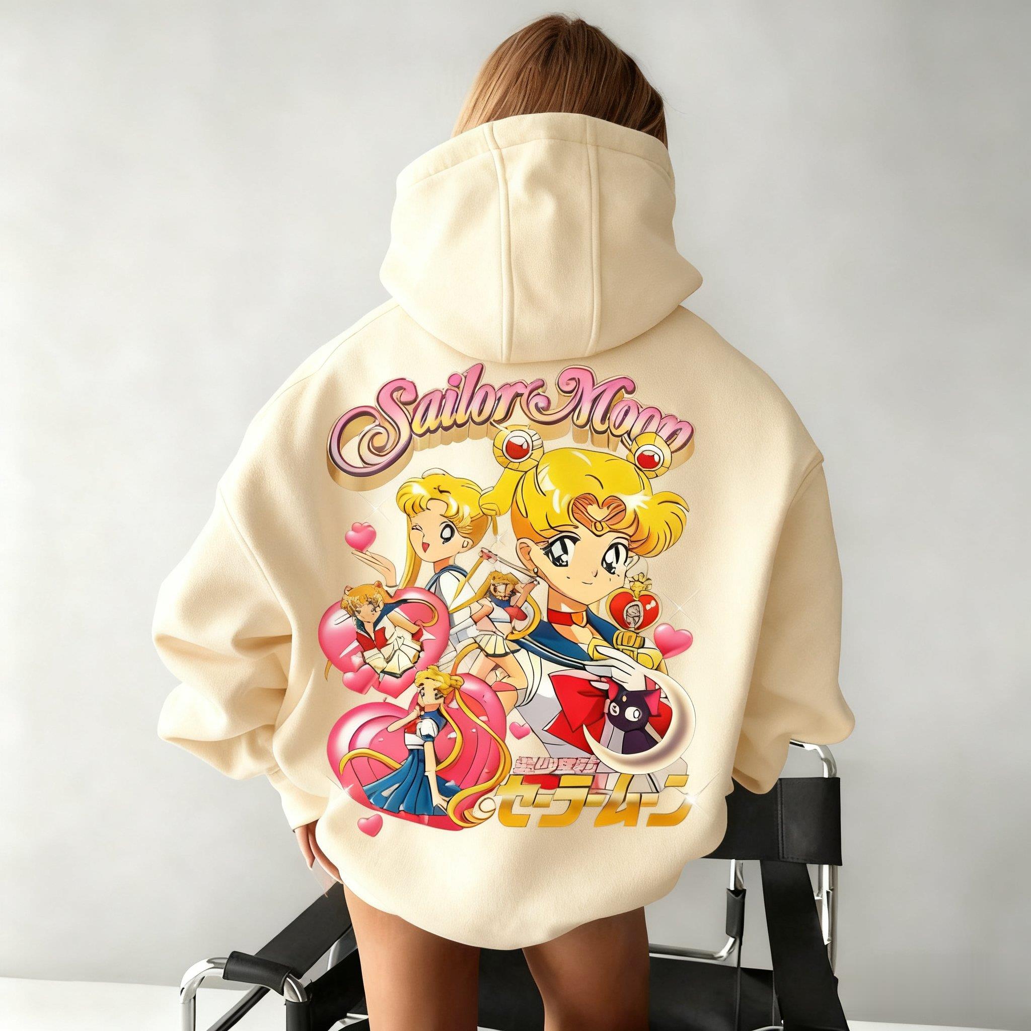 Sailor Moon Oversized Hoodie M – Streetwear Brand Y2K recenzja i cena