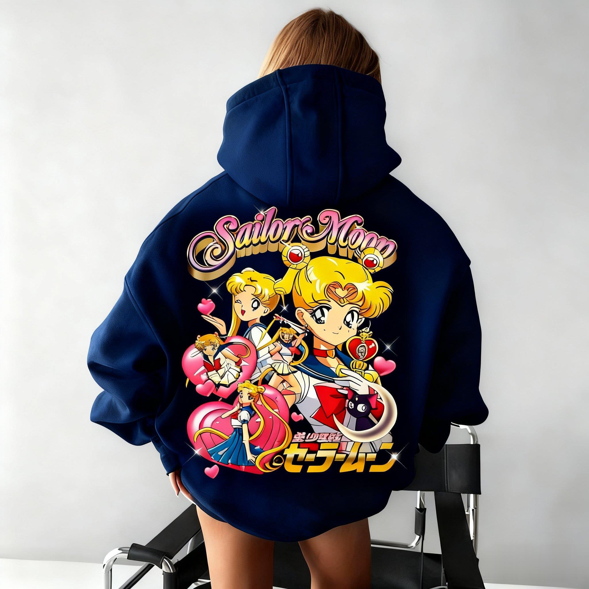 Sailor Moon Oversized Hoodie M – Streetwear Brand Y2K recenzja i cena