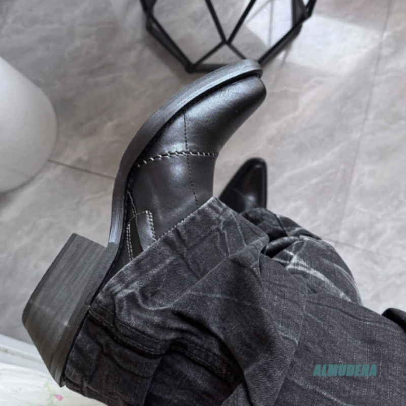 Street Style Black Leather Ank – Streetwear Zipper recenzja i cena