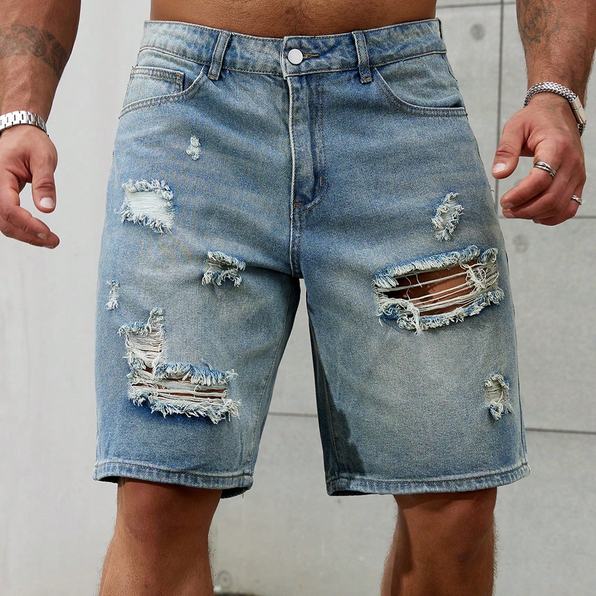 New Fashion Mens Ripped Short  – Streetwear Clothing Brand recenzja i cena