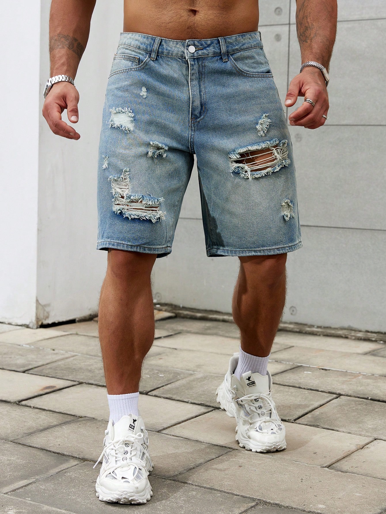 New Fashion Mens Ripped Short  – Streetwear Clothing Brand recenzja i cena