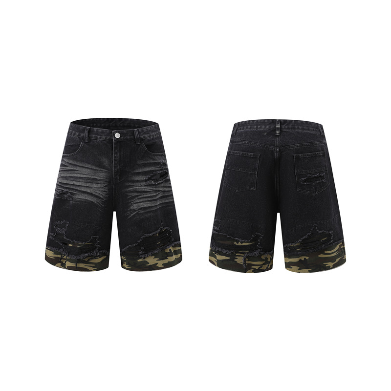 Men's Distressed Ripped Denim  – Streetwear Zipper recenzja i cena