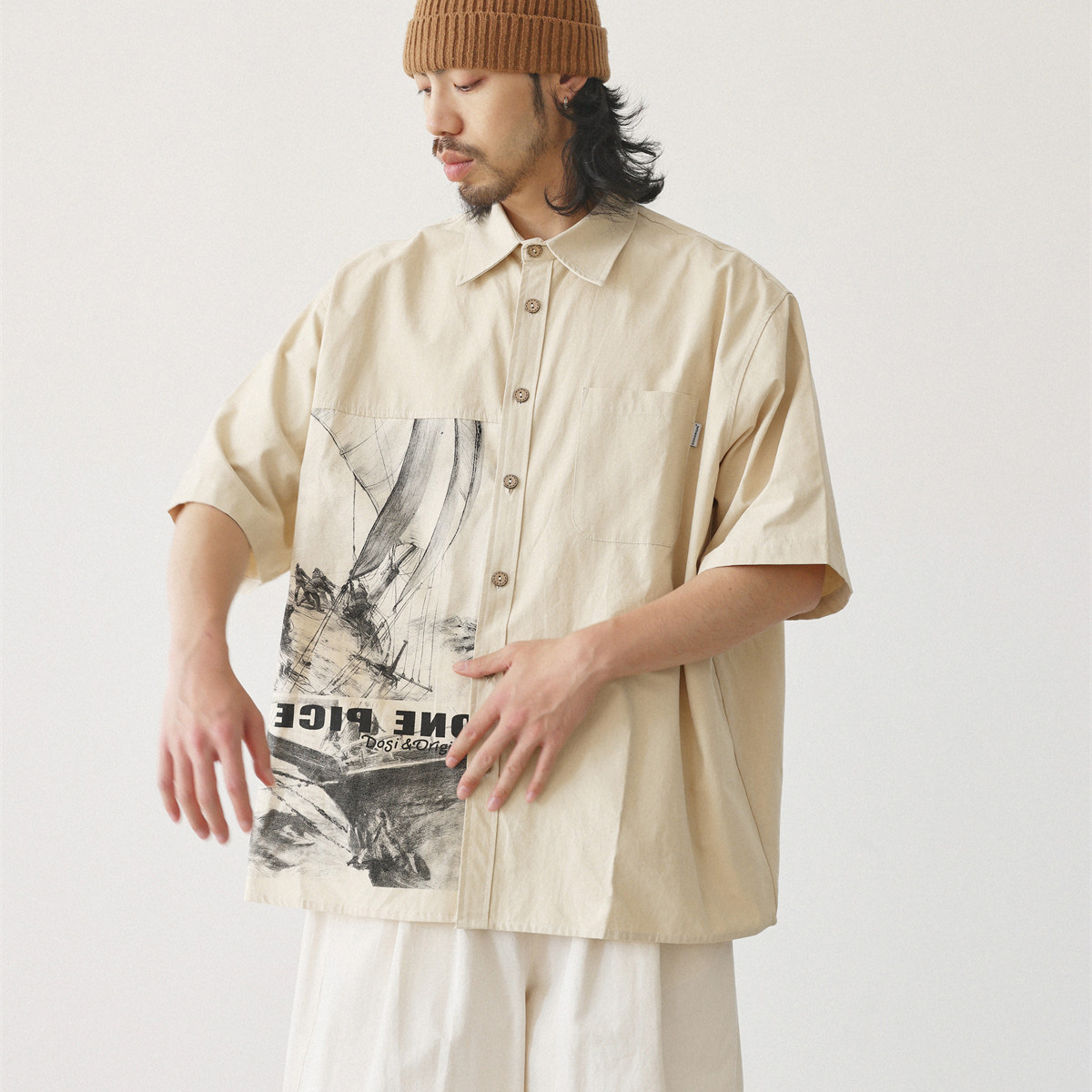 Japanese Fashion Shirts Men Vi – Japanese Brand Streetwear Vintage recenzja i cena