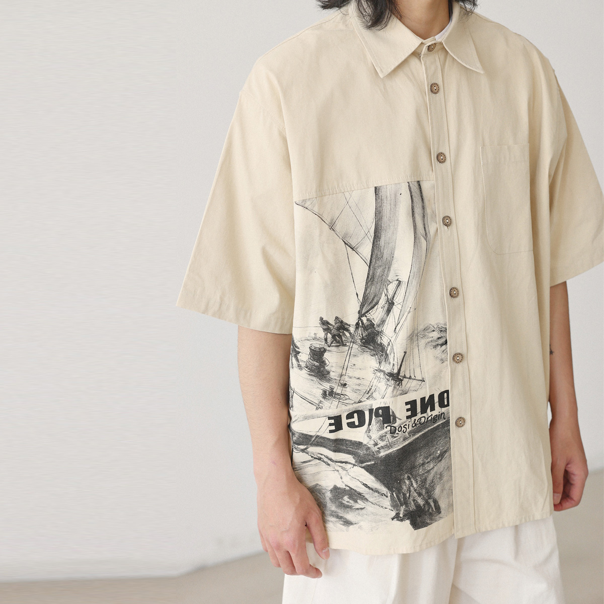 Japanese Fashion Shirts Men Vi – Japanese Brand Streetwear Vintage recenzja i cena