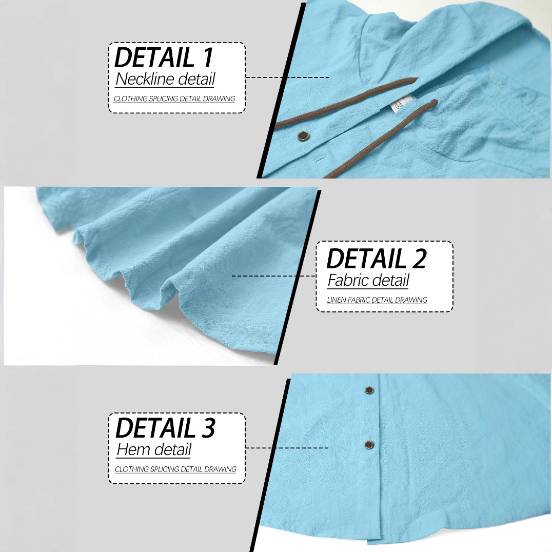 2025 Men Linen Hoodie Long Sle – Streetwear Zipper recenzja i cena