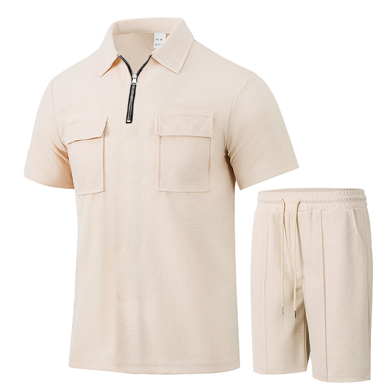 Summer Men Sports Polo Suit Sh – Streetwear Zipper recenzja i cena