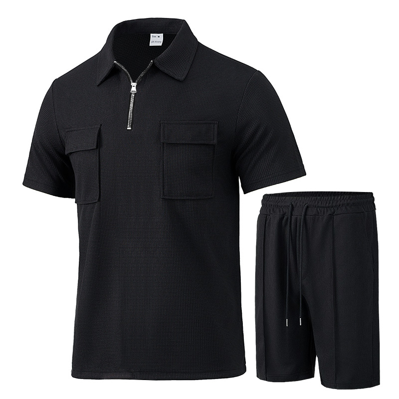 Summer Men Sports Polo Suit Sh – Streetwear Zipper recenzja i cena