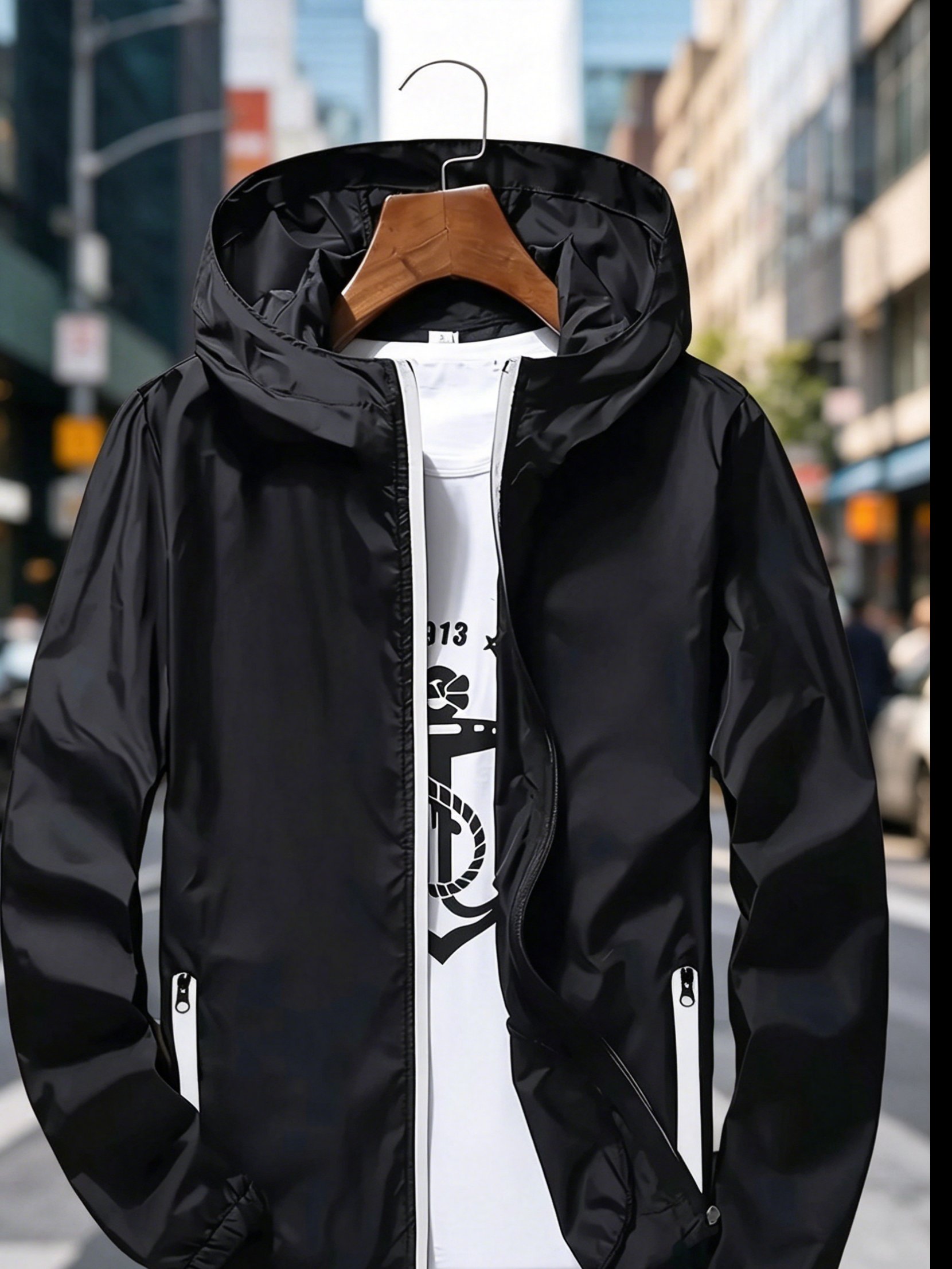 Men's Premium Lightweight Hood – Streetwear Zipper recenzja i cena