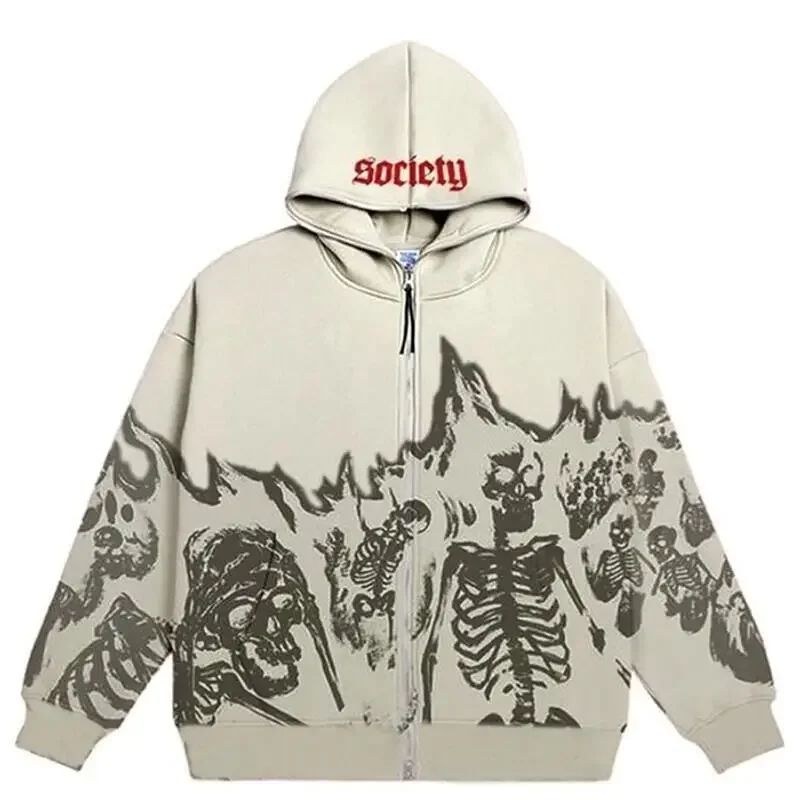 Men Anime Skull Hoodies Women  – Streetwear Brand Y2K recenzja i cena