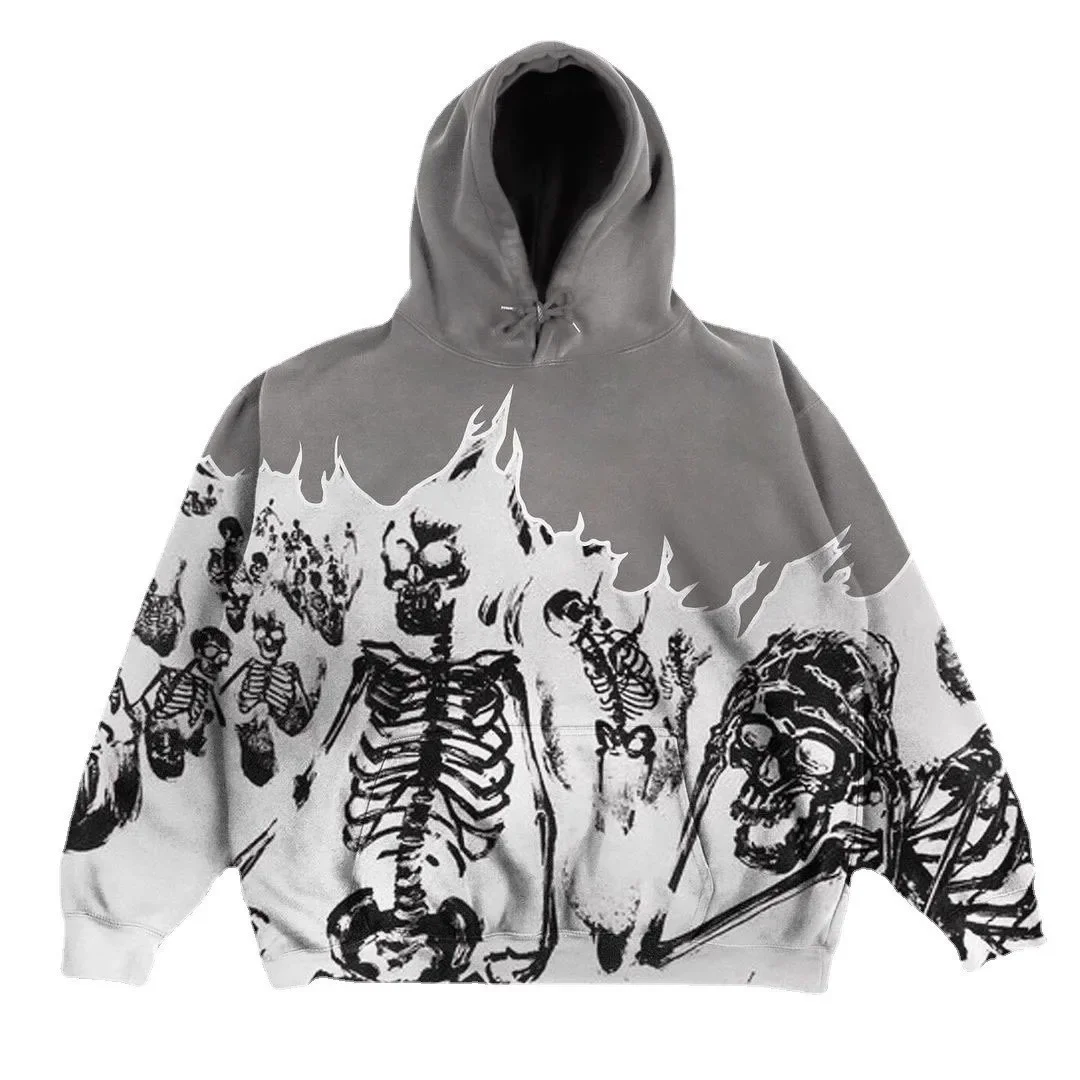 Men Anime Skull Hoodies Women  – Streetwear Brand Y2K recenzja i cena